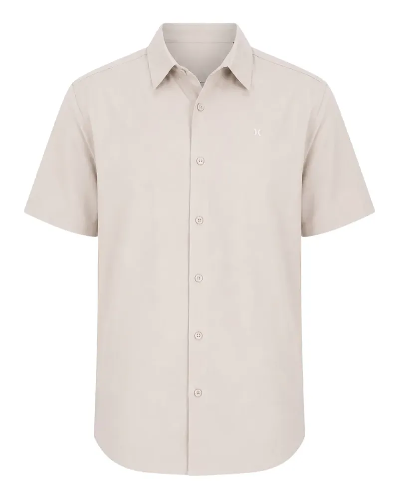 Hurley logo-embroidered short-sleeve shirt - Nude Nude
