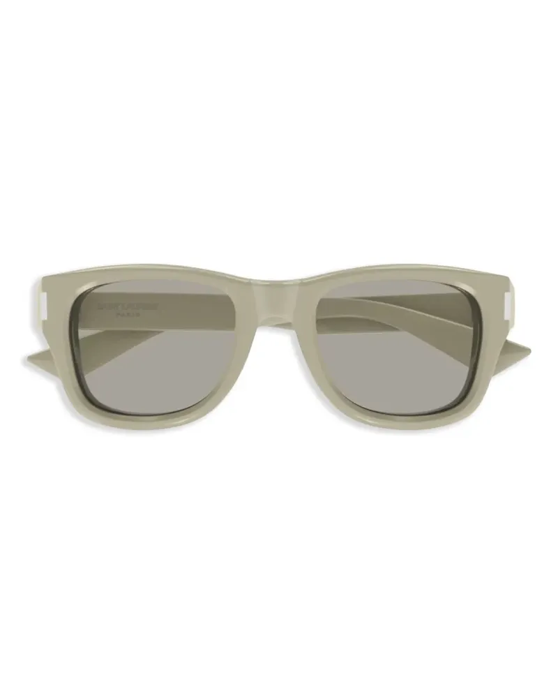 Saint Laurent Sonnenbrille mit eckigem Gestell - Grün Grün