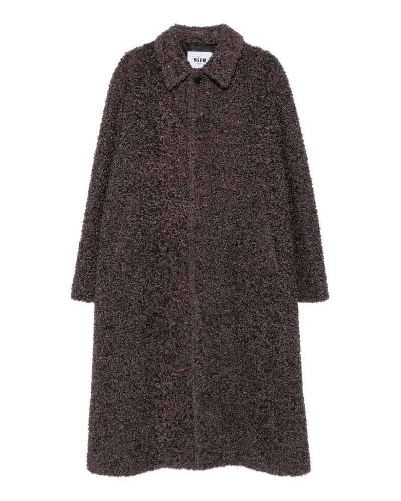 MSGM Mantel aus Bouclé - Braun Braun