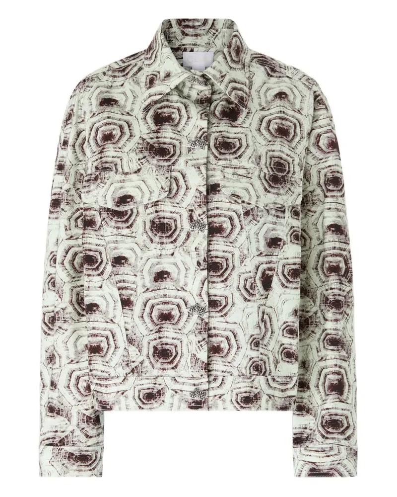 Genny Jacke mit geometrischem Print - Grün Grün