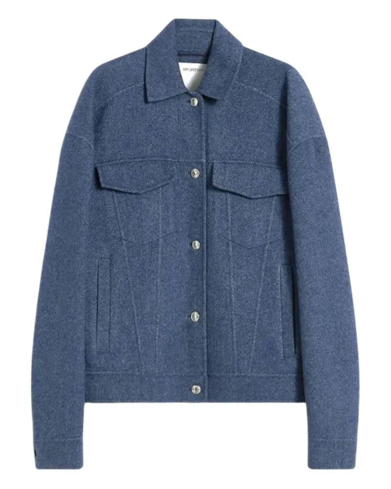 SPORTMAX Geknöpfte Jacke mit Klappentasche - Blau Blau