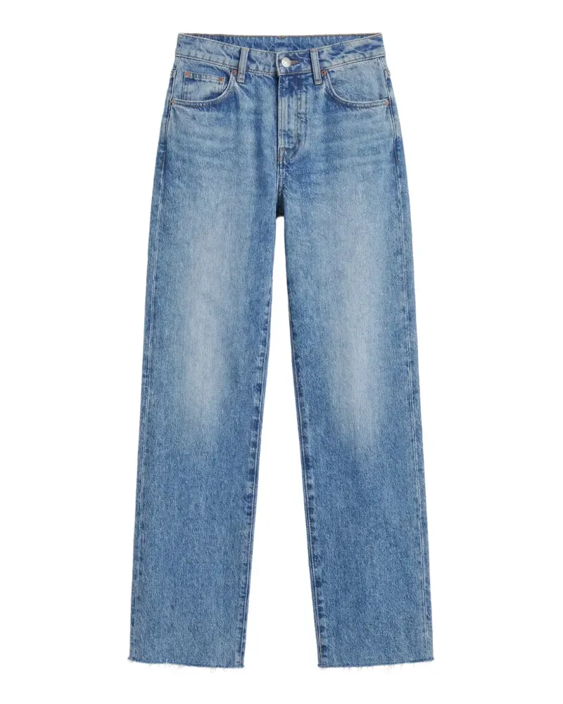 Reformation 90s Val Jeans mit offenem Saum - Blau Blau