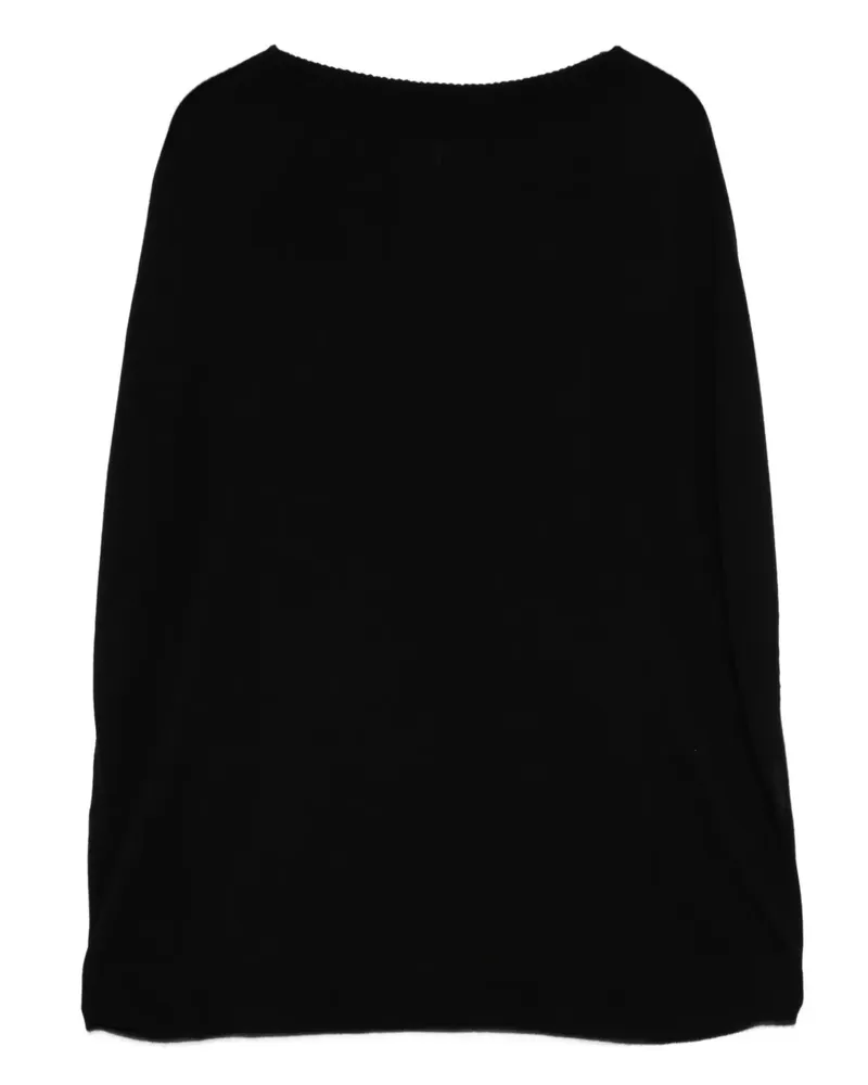 Liviana Conti Solange Strick-Jersey mit U-Boot-Ausschnitt - Schwarz Schwarz