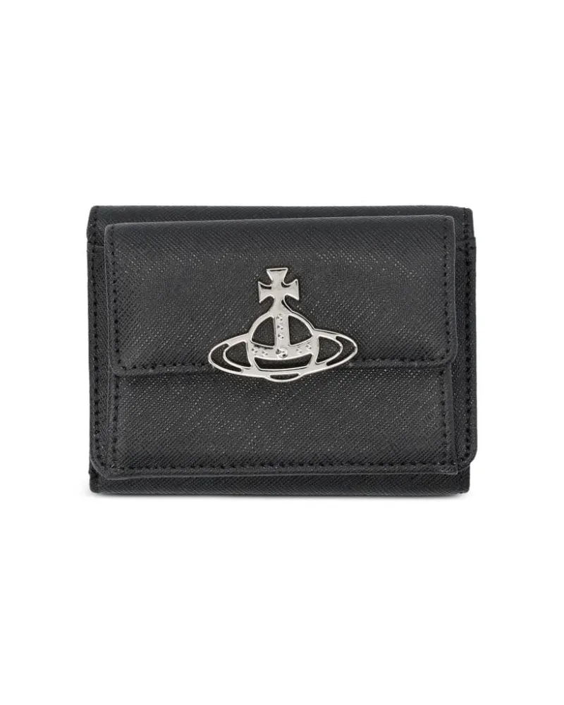 Vivienne Westwood Portemonnaie mit Orb-Schild - Schwarz Schwarz