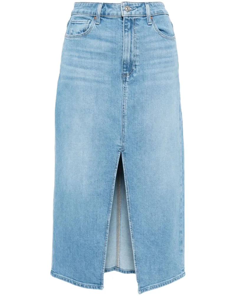 Paige Angela Midijeansrock in A-Linie - Blau Blau