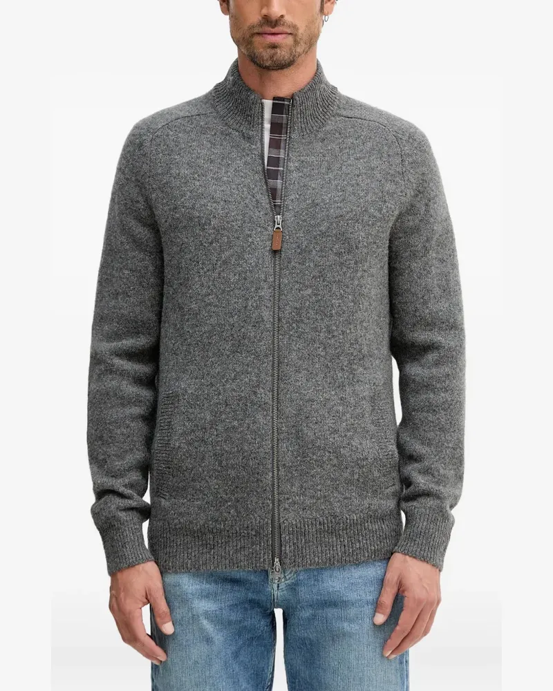 Barbour Cardigan mit Reißverschluss - Grau Grau