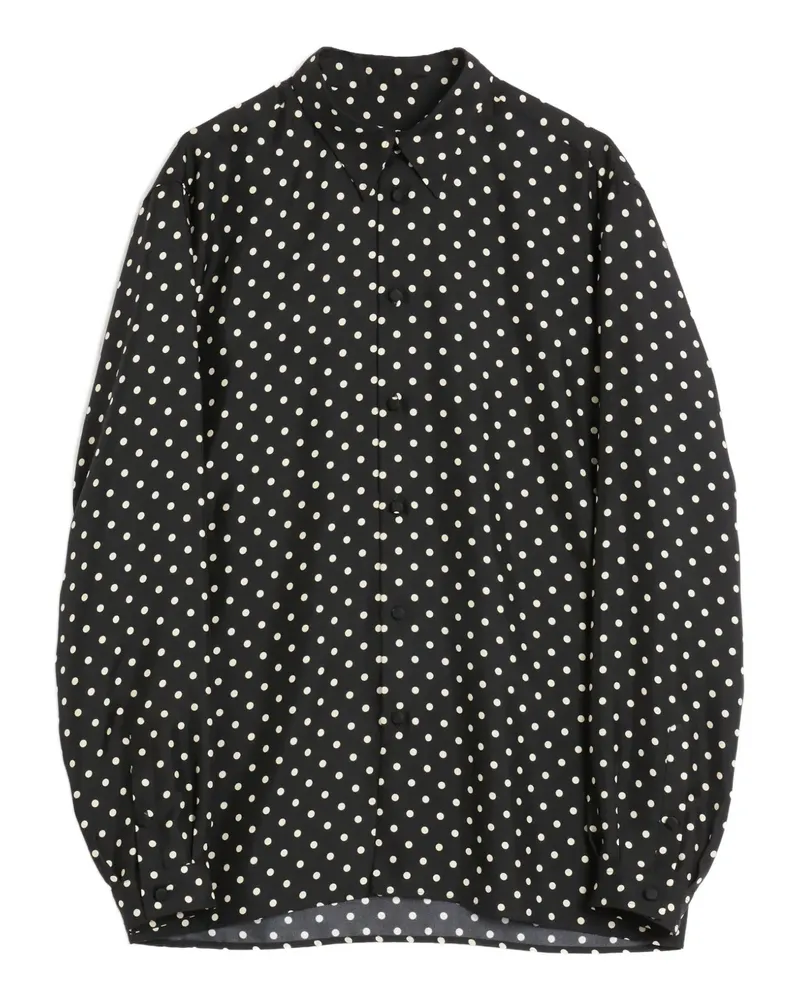 Valentino Garavani Seidenhemd mit Plusdepois-Print - Schwarz Schwarz