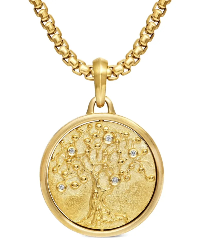 David Yurman 18kt Life and Death Duality Gelbgoldamulett 30mm Gold