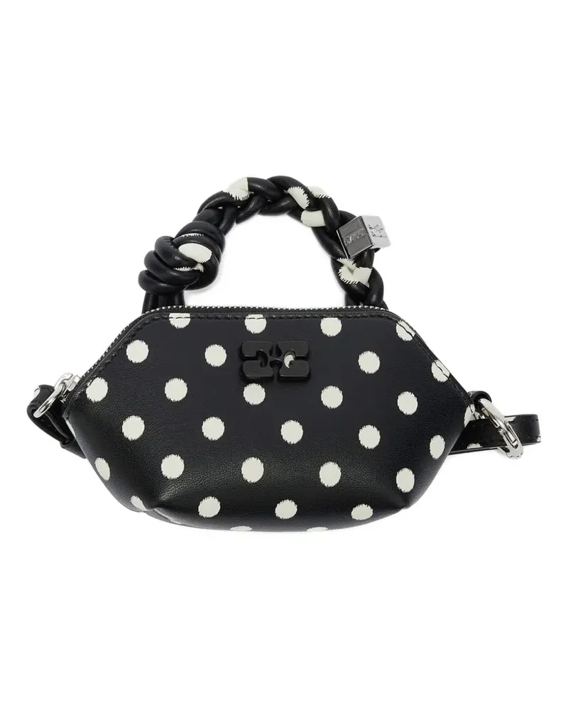 Ganni Mini-Tasche mit Polka Dot-Print - Schwarz Schwarz