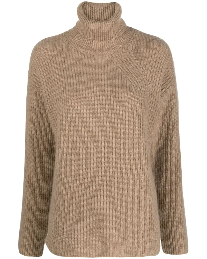 P.A.R.O.S.H. P.A.R.O H. Kaschmirpullover mit Stehkragen - Braun Braun