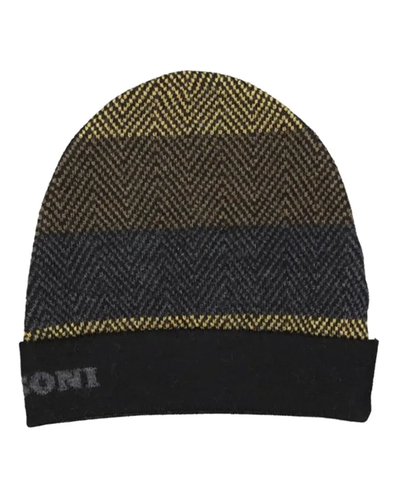 Missoni zigzag-knit beanie hat - Schwarz Schwarz