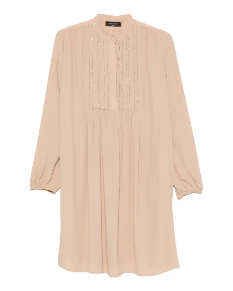 Fabiana Filippi bead-embellishment midi dress - Nude Nude