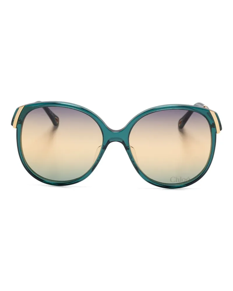 Chloé Sonnenbrille mit rundem Gestell - Grün Grün