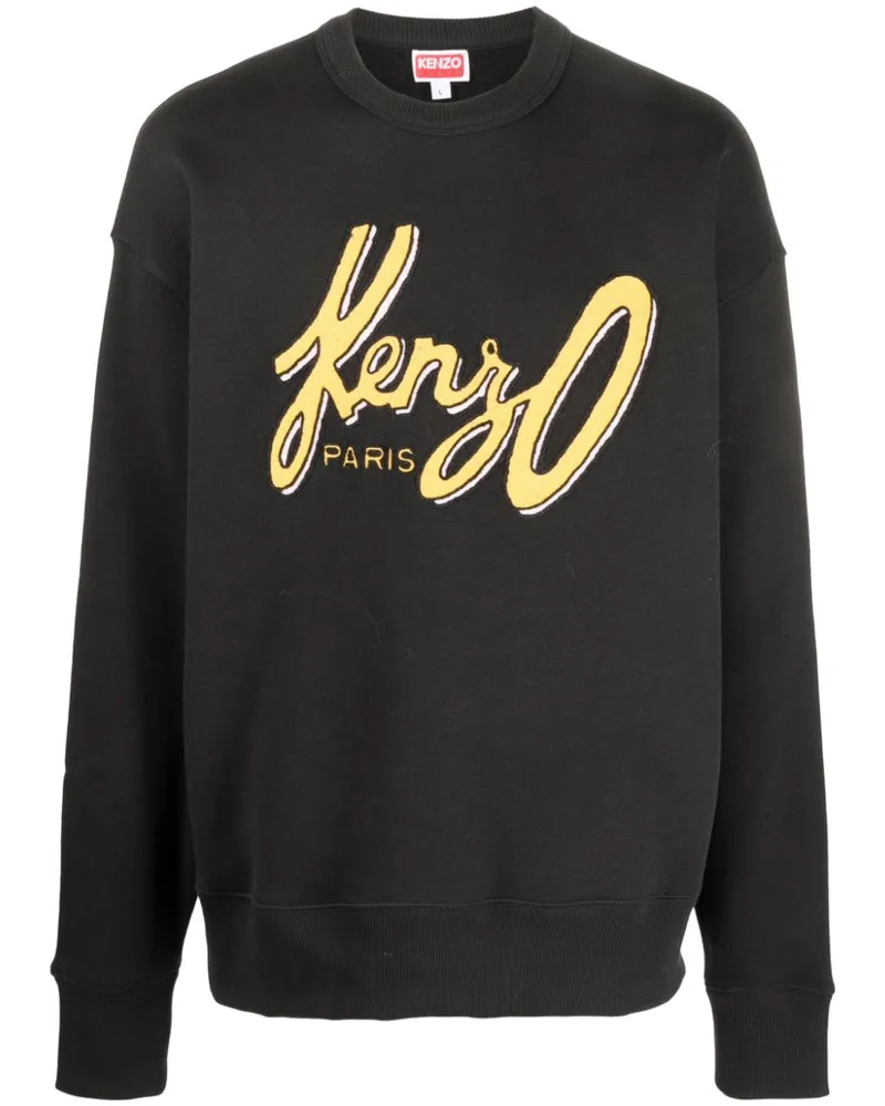 Kenzo Sweatshirt mit Logo-Print - Schwarz Schwarz