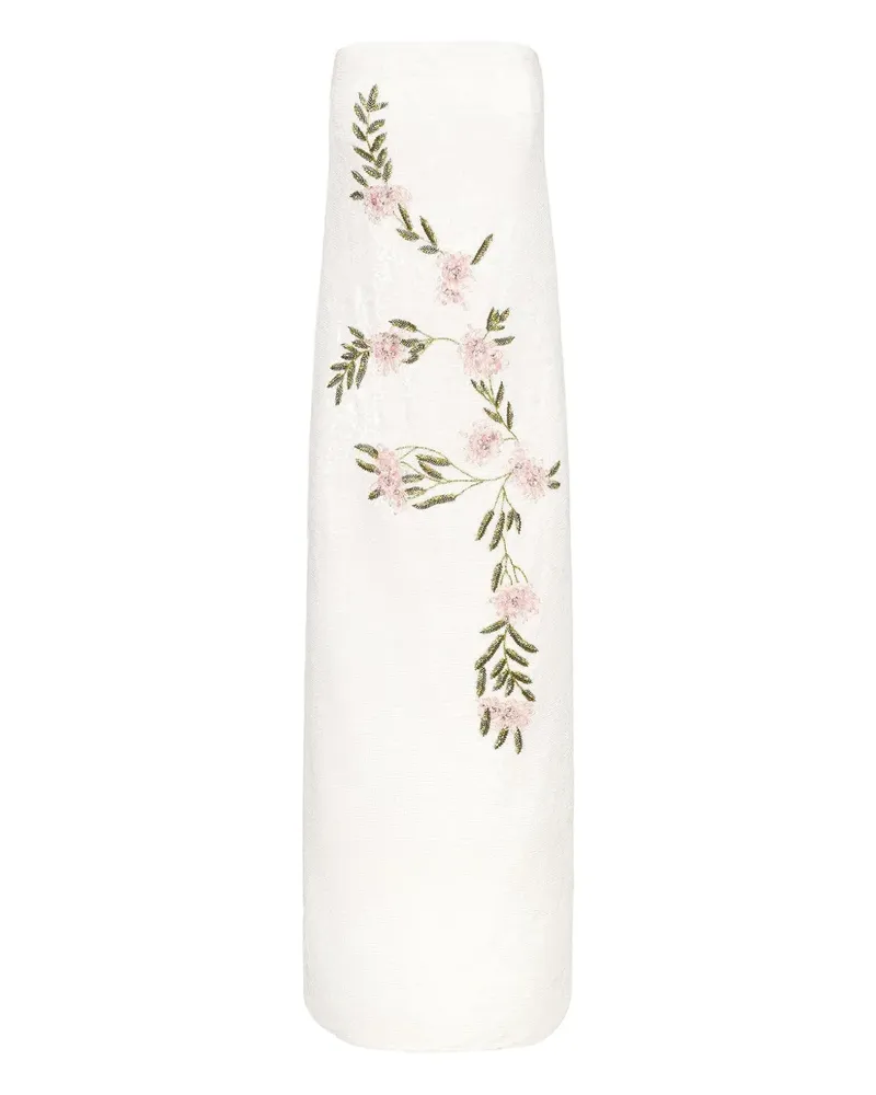STAUD Casey Kleid mit Blumenstickerei - Nude Nude