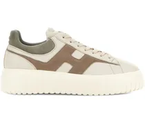H-Stripes Sneakers mit Plateausohle - Nude