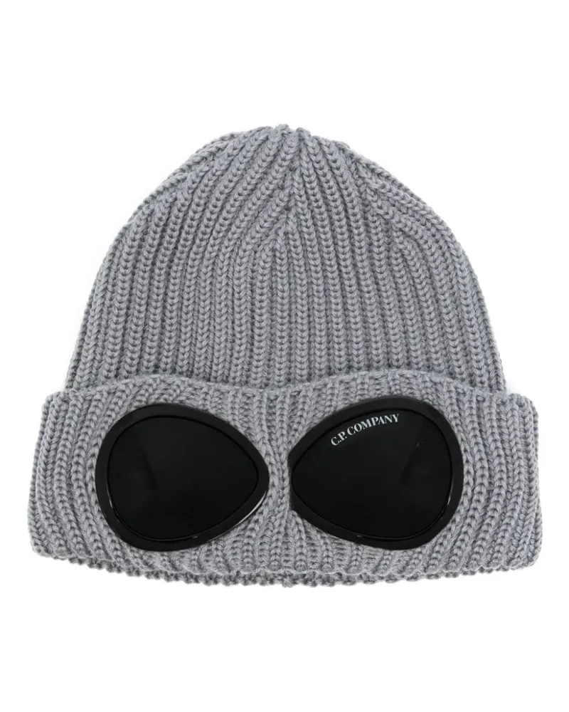 C.P. Company Goggle Beanie Grau