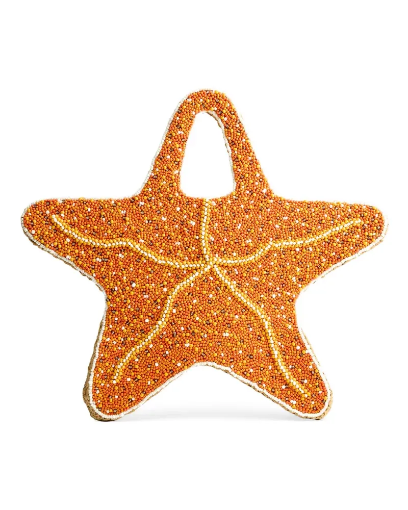 Simon Miller beaded-starfish tote bag - Orange Orange