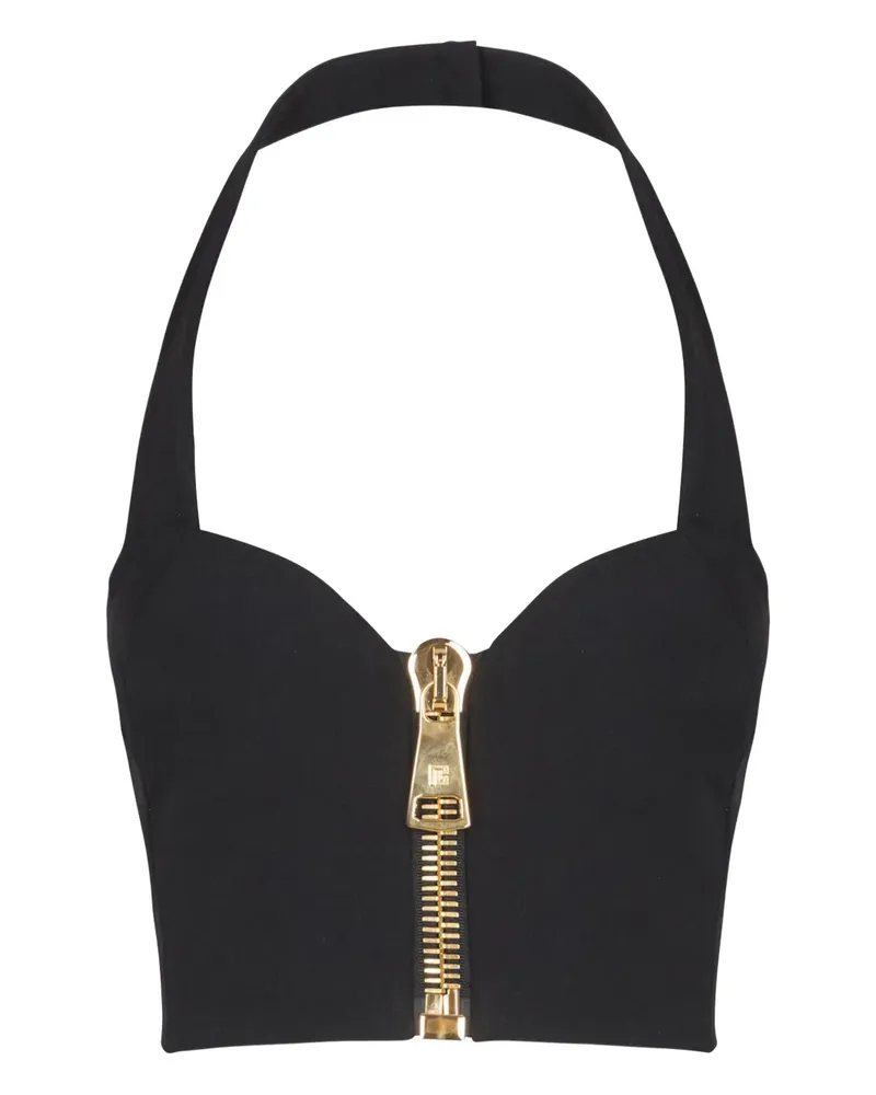 Balmain Top mit Neckholder - Schwarz Schwarz