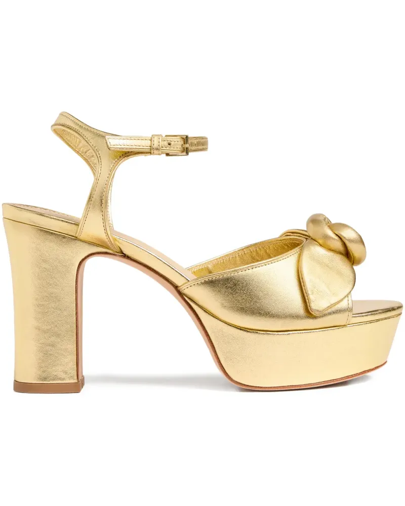Cinq à Sept Arianna Plateau-Sandalen mit Knoten - Gold Gold
