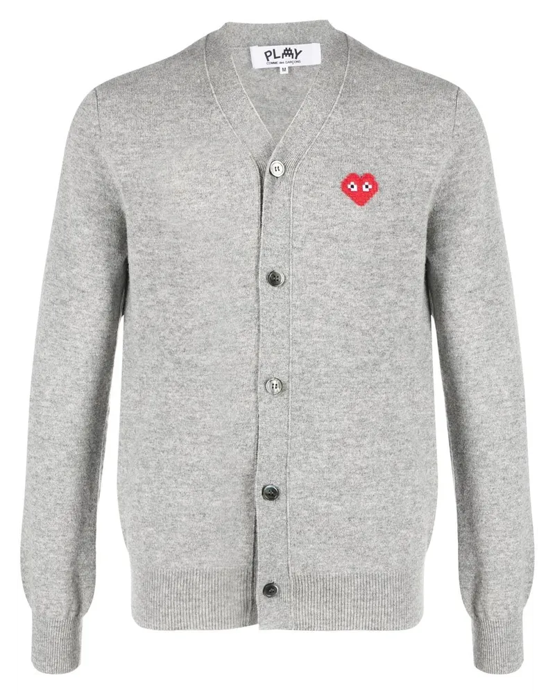 Comme des Garçons Fein gestrickter Cardigan - Grau Grau