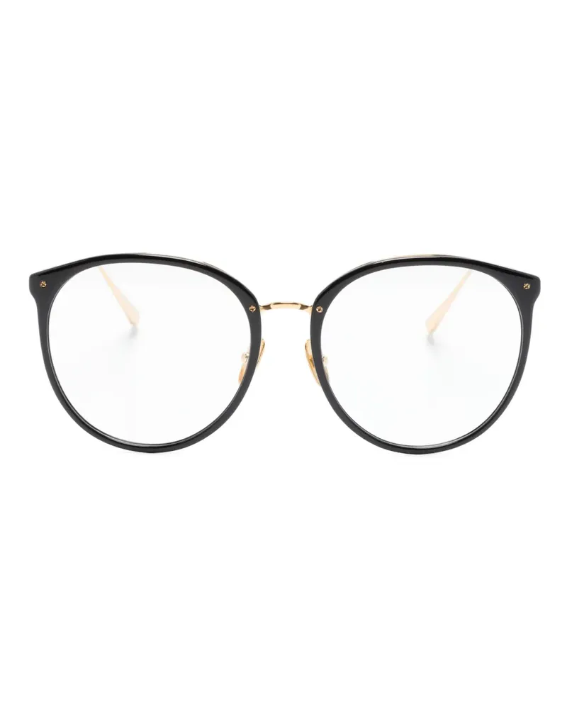 Linda Farrow Brille mit rundem Gestell - Schwarz Schwarz