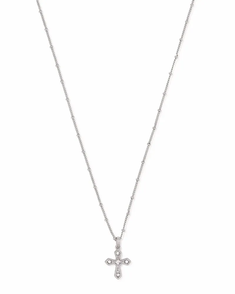 Dolce & Gabbana Halskette mit Kreuzanhänger - Silber Silber