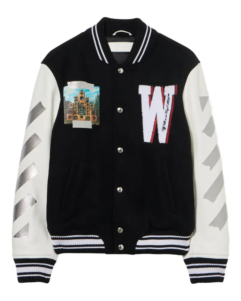 OFF-WHITE Wo Soundsystem varsity jacket - Schwarz Schwarz