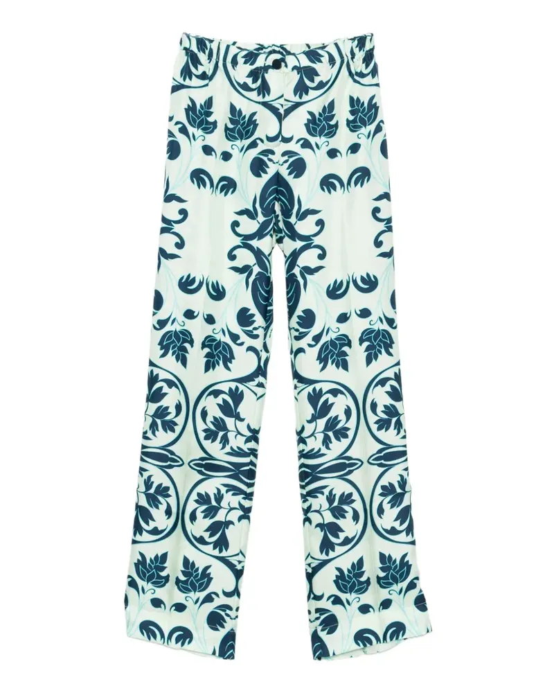 For Restless Sleepers Etere floral trousers - Grün Grün