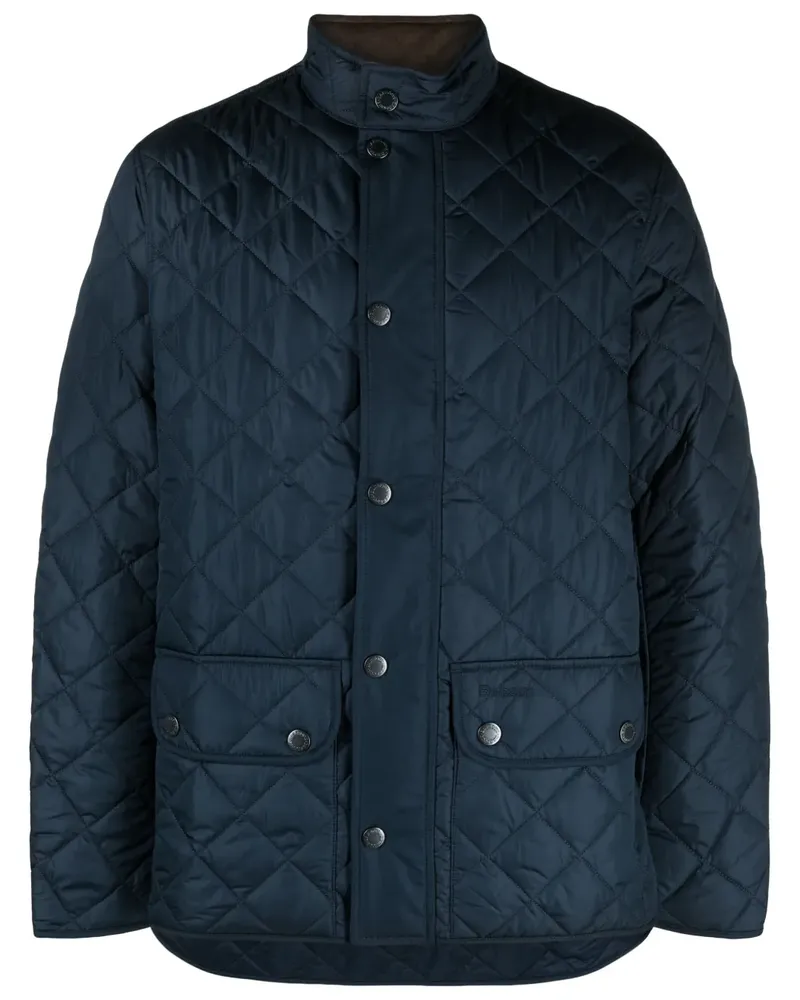 Barbour Gesteppte Jacke mit Knopfleiste - Blau Blau