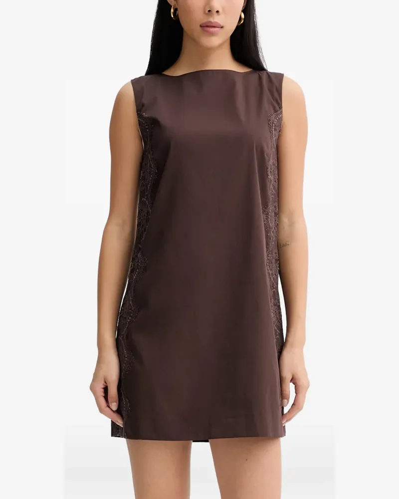 Blumarine lace-trim sleeveless mini dress - Braun Braun