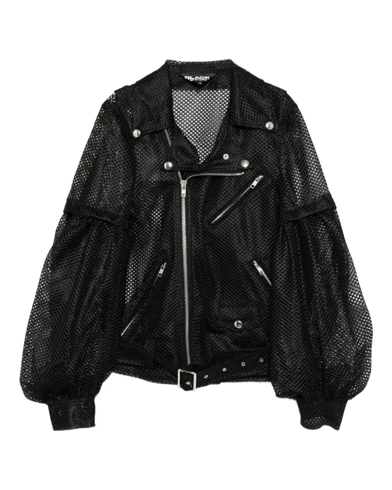 Comme des Garçons mesh-panelled puff-sleeve jacket - Schwarz Schwarz