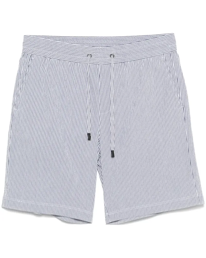 Peserico Seersucker-Shorts - Blau Blau