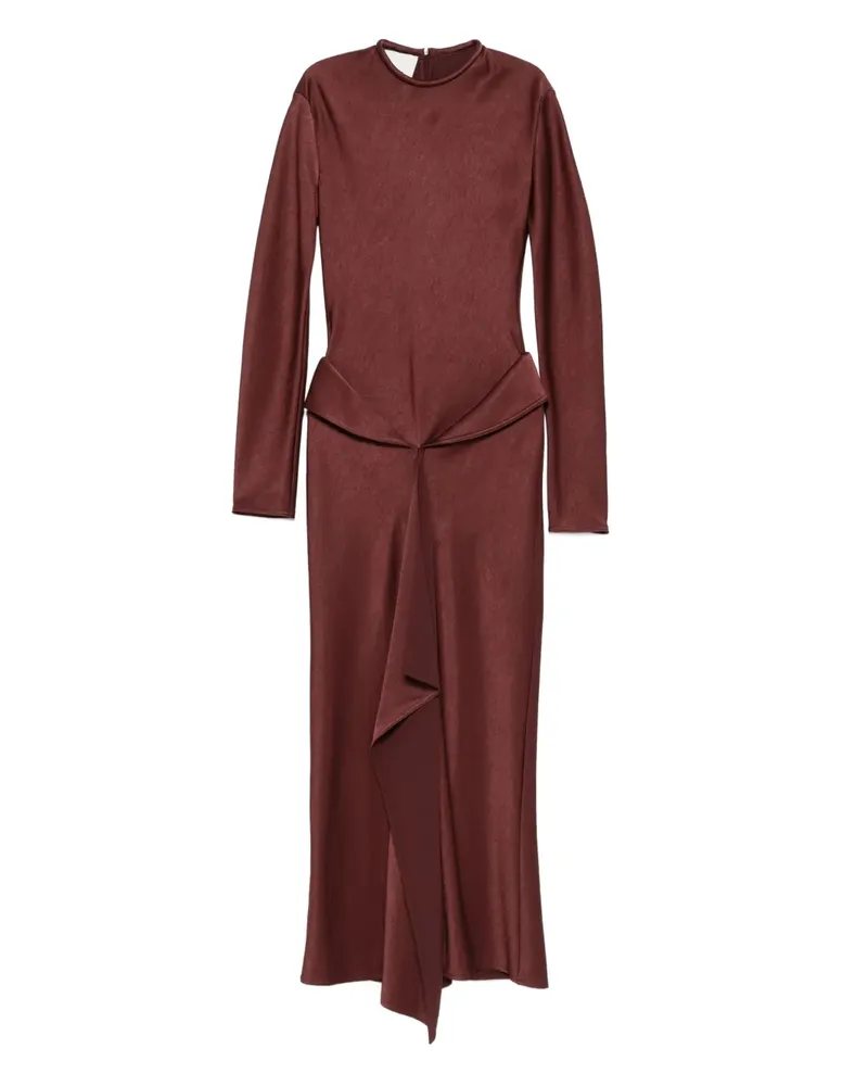 Nanushka Drapiertes Maxikleid mit rundem Ausschnitt - Braun Braun