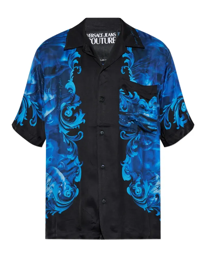 Versace Jeans graphic-print shirt - Blau Blau