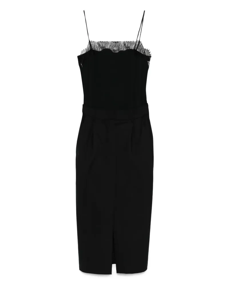 Semicouture Kleid mit Spitzenborten - Schwarz Schwarz