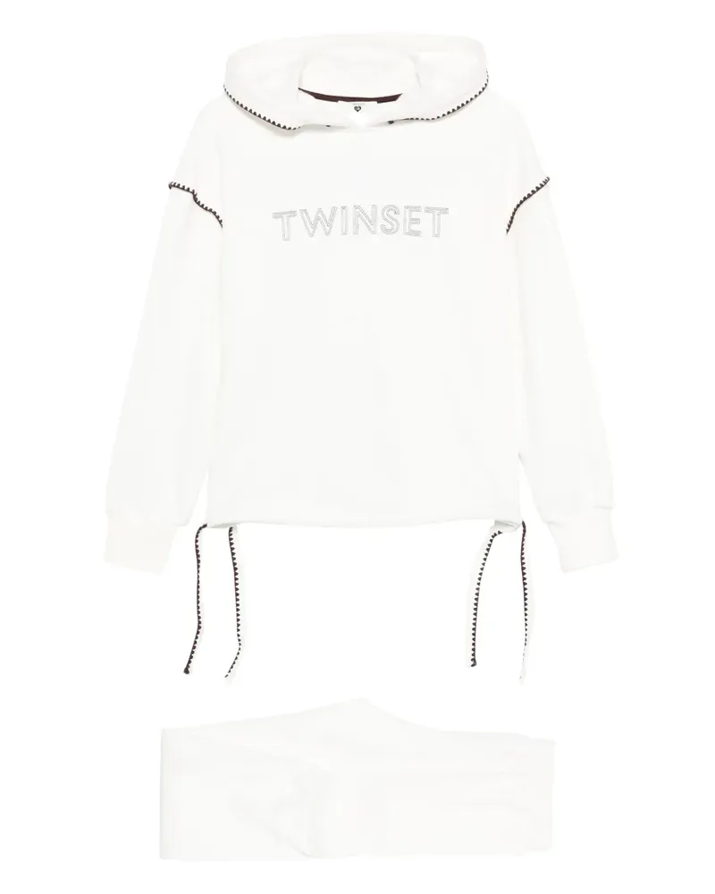Twin-Set elasticated-cuff track pants - Weiß Weiß