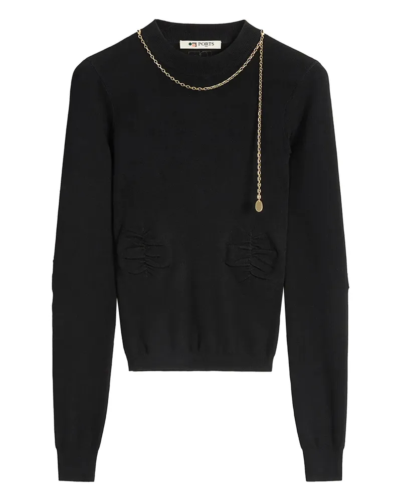 Ports 1961 Top mit Zierkette - 999-BLACK 999-black