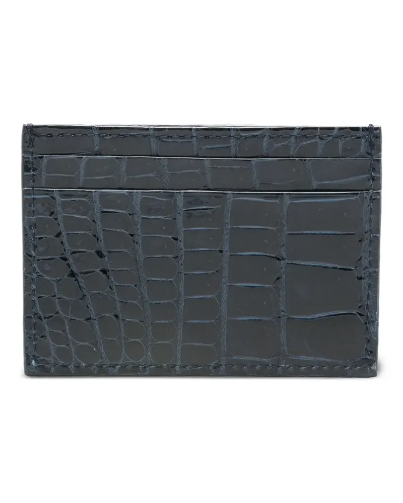 Dell'oglio Kartenetui mit Prägung - Blau Blau