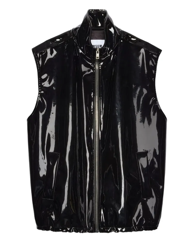 MSGM zip-fastening gilet - Schwarz Schwarz