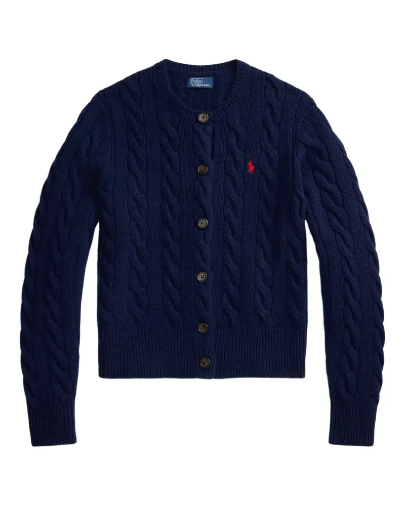 Ralph Lauren Cardigan mit Zopfmuster - Blau Blau