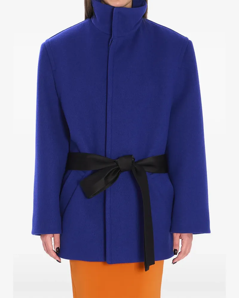 Saint Laurent Mantel mit Gürtel - Blau Blau