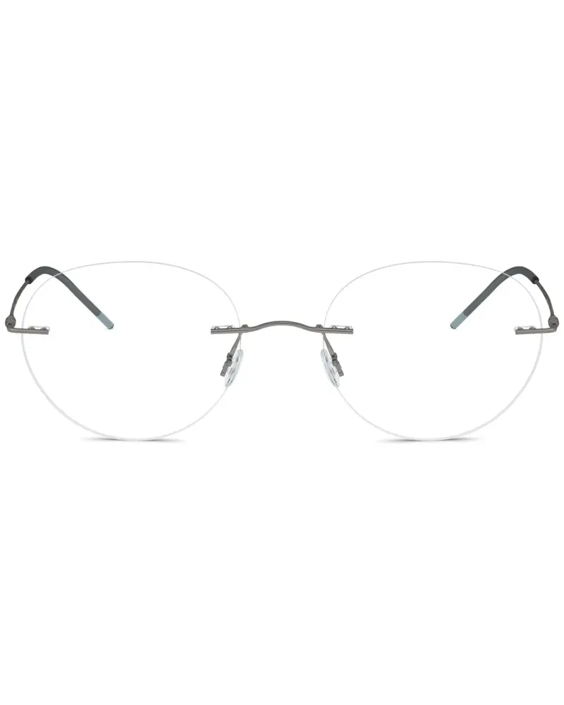 Giorgio Armani Rahmenlose Sonnenbrille mit runden Gläsern - Silber Silber