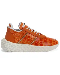 Giuseppe Zanotti Urchin Sneakers mit Kroko-Print Orange