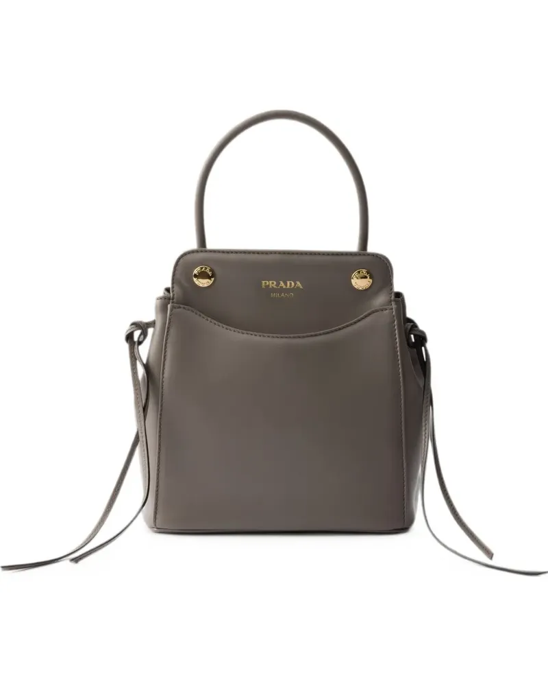 Prada Carry mini leather handbag - Grau Grau
