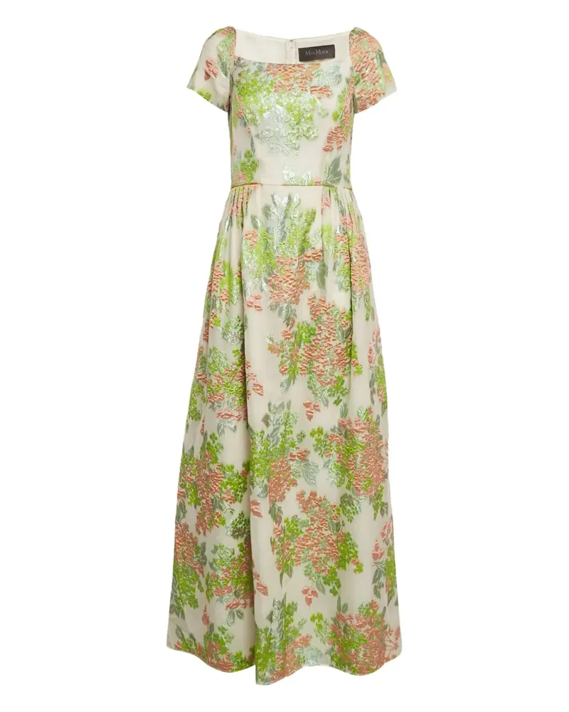 Max Mara Geblümtes Jacquard-Kleid - Nude Nude