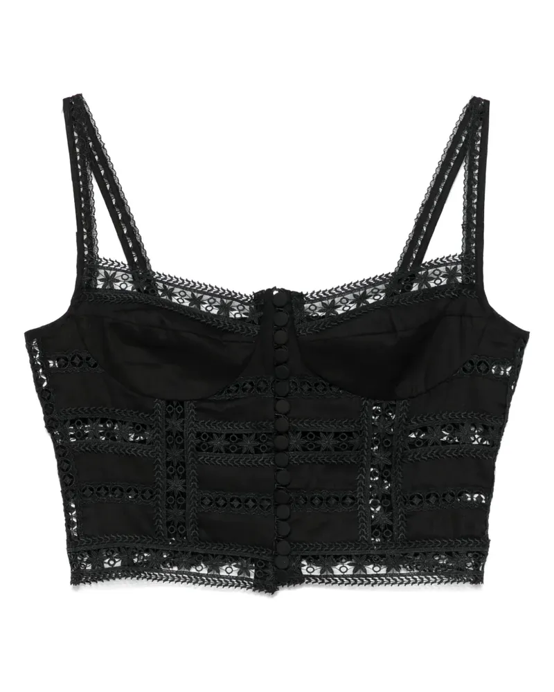 Charo Ruiz Breth Cropped-Top - Schwarz Schwarz