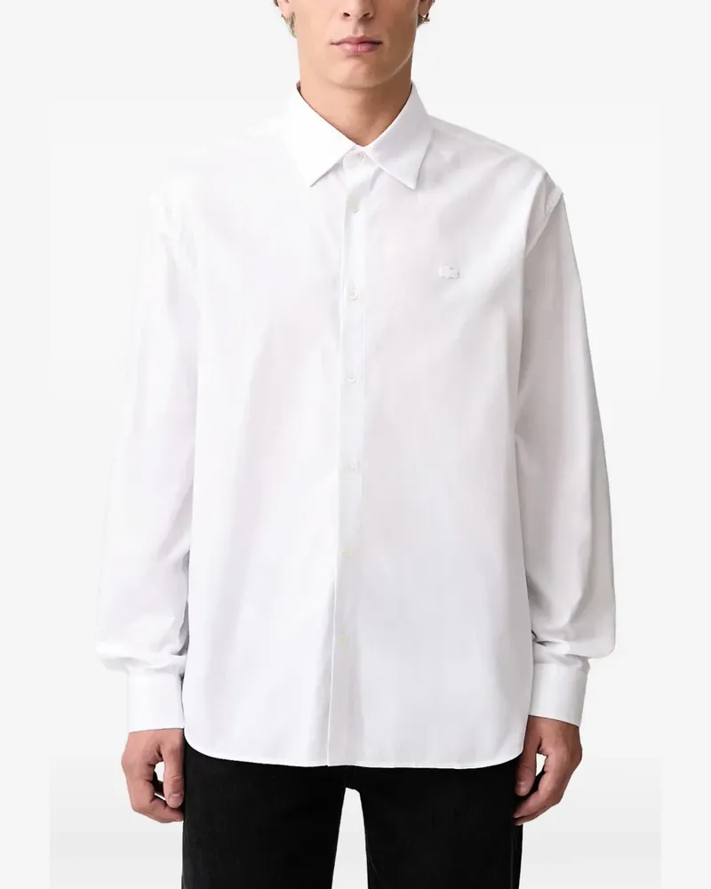 Lacoste regular-fit textured cotton shirt - Weiß Weiß