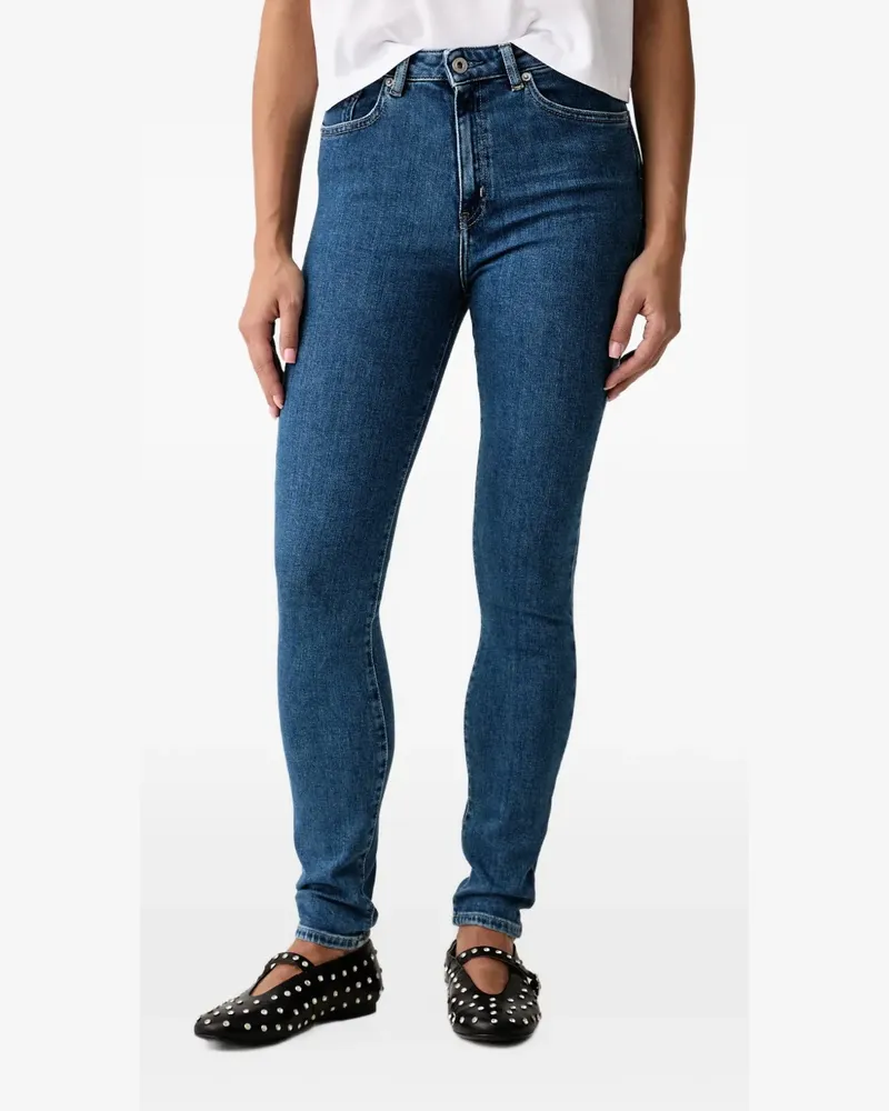 Karl Lagerfeld logo-patch skinny-fit jeans - Blau Blau