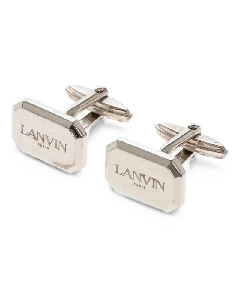 Lanvin logo label cufflinks - Silber Silber